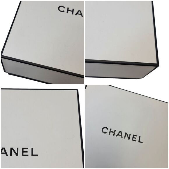 Authentic CHANEL Empty White Black Box 8.75"x8.75"x4" - Picture 14 of 15